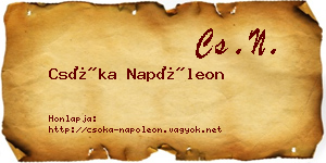 Csóka Napóleon névjegykártya